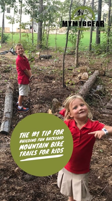 Kids helping on MTB trail