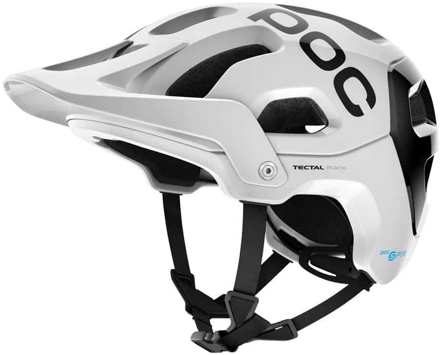 POC Tectal Race Spin Helmet: Hydrogen White/Uranium Black. A beginners guide to the different types of Mountain Bikes and disciplines